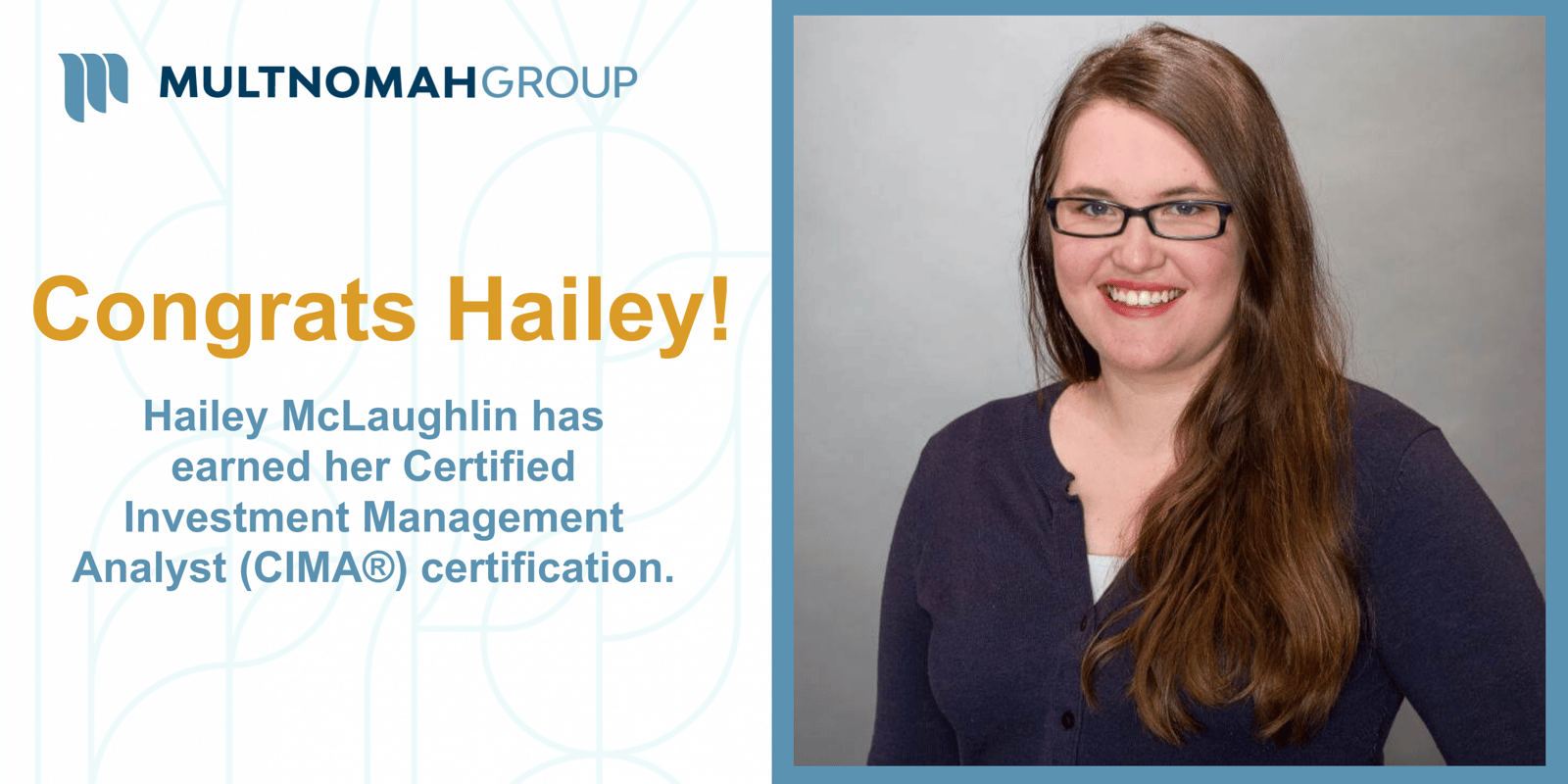 McLaughlin Earns CIMA® Certification