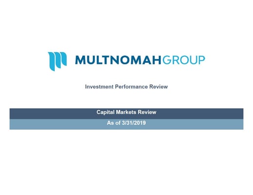 1st Quarter 2019 Market Update