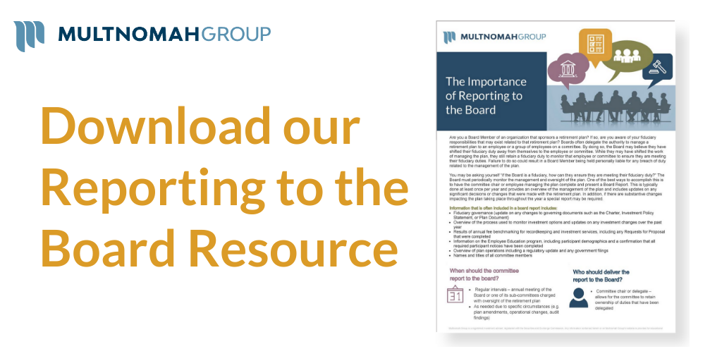 Reporting to the Board