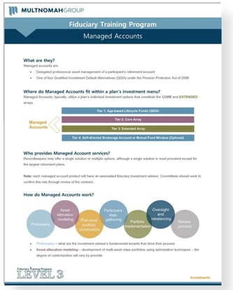 managed accounts training