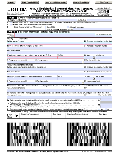 What Is Form 8955 Ssa